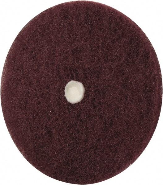 Merit Abrasives - 5" Diam, Medium Mounted Scrubber Buffing Wheel - 1 Ply, Very Fine Grade, 1/4" Shank Diam, 4,000 RPM - A1 Tooling