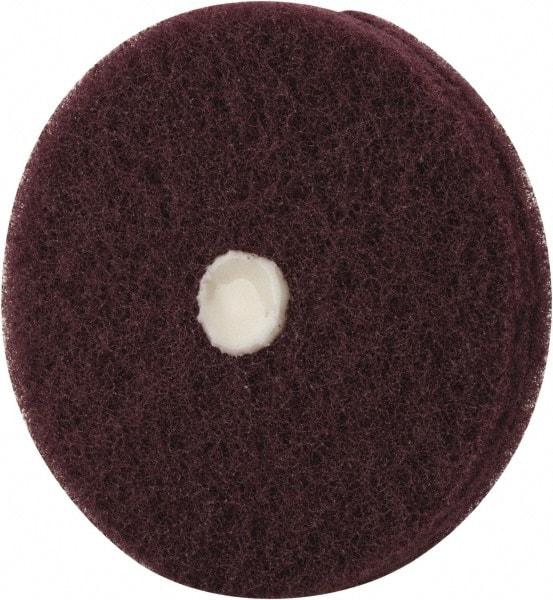 Merit Abrasives - 4" Diam, Medium Mounted Scrubber Buffing Wheel - 2 Ply, Very Fine Grade, 1/4" Shank Diam, 6,000 RPM - A1 Tooling