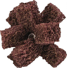 Merit Abrasives - 2" Diam Medium Density Cross Buff - 2 Plys, 8-32 Thread, Medium Grade, 12,000 Max RPM - A1 Tooling