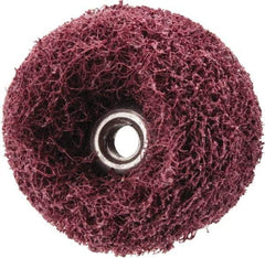 Merit Abrasives - 1" Diam Medium Density Cross Buff - 2 Plys, 8-32 Thread, Very Fine Grade, 25,000 Max RPM - A1 Tooling