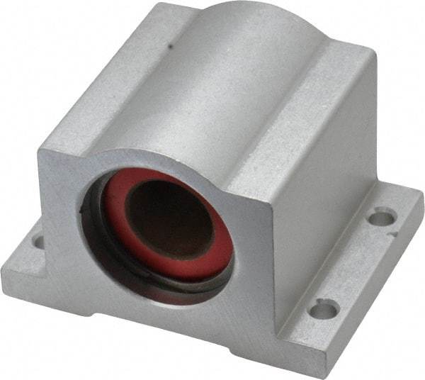 Pacific Bearing - 5/8" ID, 2-1/2" OAW x 1.938" OAL x 1-3/4" OAH Pillow Block - 1,470 Lb Static Cap, 2-1/8" Btw Mnt Hole Ctrs, 7/8" Base-to-Ctr Ht, Aluminum - A1 Tooling