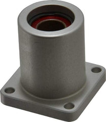 Pacific Bearing - 1/2" ID, 1.687" OAL x 1.63" OAH 4-Bolt Flange Mounted Bearing - 975 Lb Static Cap, 1-1/4" Btw Mnt Hole Ctrs, Aluminum - A1 Tooling