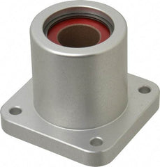 Pacific Bearing - 3/4" ID, 2.067" OAL x 2.38" OAH 4-Bolt Flange Mounted Bearing - 1,470 Lb Static Cap, 1-3/4" Btw Mnt Hole Ctrs, Aluminum - A1 Tooling