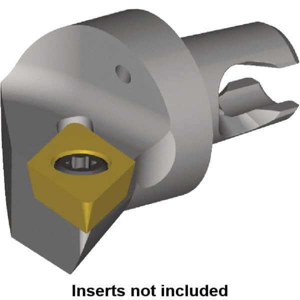 Kennametal - Left Hand Cut, Size KM2016, DP.. Insert Compatiblity, Internal or External Modular Turning & Profiling Cutting Unit Head - 17mm Ctr to Cutting Edge, 20mm Head Length, Through Coolant, Series KM Micro - A1 Tooling