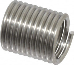 Recoil - M10x1.50 Metric Coarse, 20mm OAL, Free Running Helical Insert - 11-1/8 Free Coils, Tanged, Stainless Steel, Bright Finish, 2D Insert Length - A1 Tooling