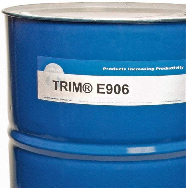 Master Fluid Solutions - Trim E906, 54 Gal Drum Emulsion Fluid - Water Soluble, For Cutting, Drilling, Tapping, Reaming - A1 Tooling