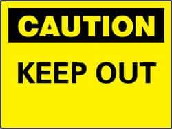 NMC - "Caution - Keep Out", 10" Long x 14" Wide, Fiberglass Safety Sign - Rectangle, 0.095" Thick, Use for Accident Prevention - A1 Tooling