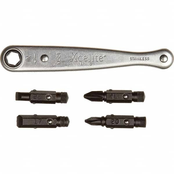 Xcelite - Screwdriver Bit Sets Type: Offset Ratcheting Screwdriver Kit Drive Size: 1/2 (Inch) - A1 Tooling