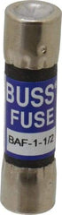 Cooper Bussmann - 250 VAC, 1.5 Amp, Fast-Acting General Purpose Fuse - Fuse Holder Mount, 1-1/2" OAL, 10 at 125 V kA Rating, 13/32" Diam - A1 Tooling