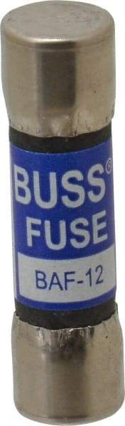 Cooper Bussmann - 250 VAC, 12 Amp, Fast-Acting General Purpose Fuse - Fuse Holder Mount, 1-1/2" OAL, 10 at 125 V kA Rating, 13/32" Diam - A1 Tooling