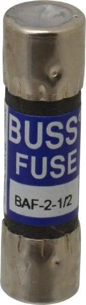 Cooper Bussmann - 250 VAC, 2.5 Amp, Fast-Acting General Purpose Fuse - Fuse Holder Mount, 1-1/2" OAL, 10 at 125 V kA Rating, 13/32" Diam - A1 Tooling