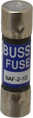 Cooper Bussmann - 250 VAC, 2.5 Amp, Fast-Acting General Purpose Fuse - Fuse Holder Mount, 1-1/2" OAL, 10 at 125 V kA Rating, 13/32" Diam - A1 Tooling