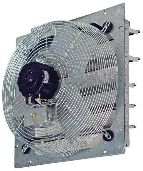 TPI - 10" Blade, Direct Drive, 1/12 hp, 680, 540 & 460 CFM, Totally Enclosed Exhaust Fan - 13-1/8" Opening Height x 13-1/8" Opening Width, 120 Volt, 3 Speed, Single Phase - A1 Tooling