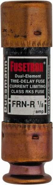 Cooper Bussmann - 125 VDC, 250 VAC, 0.13 Amp, Time Delay General Purpose Fuse - Fuse Holder Mount, 50.8mm OAL, 20 at DC, 200 (RMS) kA Rating, 9/16" Diam - A1 Tooling