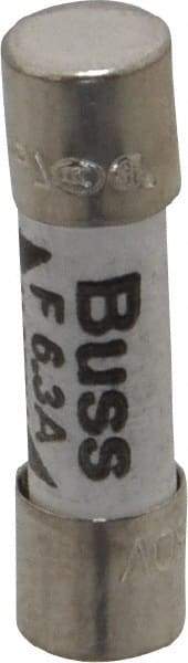 Cooper Bussmann - 250 VAC, 32 VDC, 6.3 Amp, Fast-Acting Miniature Ceramic Fuse - 20mm OAL, 5mm Diam - A1 Tooling