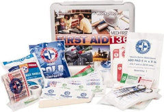 Medique - 136 Piece, Multipurpose/Auto/Travel First Aid Kit - 10-1/2" Wide x 3" Deep x 9" High, Plastic Case - A1 Tooling