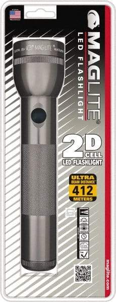 Mag-Lite - White LED Bulb, Industrial Tactical Flashlight - Gray Aluminum Body, Shock Resistant & Water Resistant, 2 D Batteries Not Included - A1 Tooling