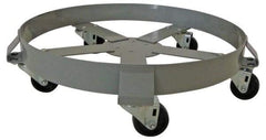 PRO-SOURCE - 1,400 Lb Load Capacity, 55 Gal Drum Dolly - 6-1/2" High, 5 Wheels - A1 Tooling