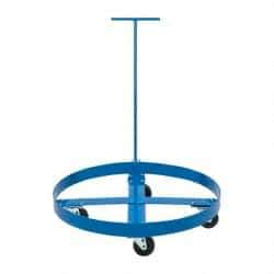 PRO-SOURCE - 1,000 Lb Load Capacity, 55 Gal Drum Dolly - 4" High, 4 Wheels - A1 Tooling