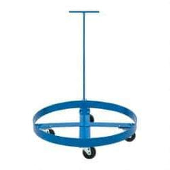 PRO-SOURCE - 1,000 Lb Load Capacity, 55 Gal Drum Dolly - 4" High, 4 Wheels - A1 Tooling