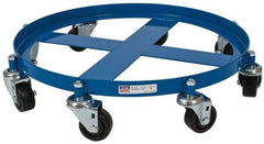 PRO-SOURCE - 2,000 Lb Load Capacity, 55 Gal Drum Dolly - 4" High, 8 Wheels - A1 Tooling