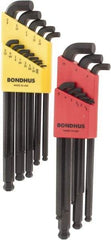 Bondhus - 22 Piece L-Key Ball End Hex Key Set - Hex Range 0.05 to 3/8", Protanium Up to reg/ Over Steel - A1 Tooling