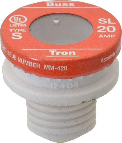 Cooper Bussmann - 125 VAC, 20 Amp, Time Delay Plug Fuse - 10 (RMS Symmetrical) kA Rating - A1 Tooling