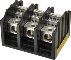 Cooper Bussmann - 3 Poles, 310 Amp, 350 kcmil-6 AWG (Cu/Al) Primary, 4-12 AWG (Al), 4-14 AWG (Cu) Secondary, Thermoplastic Power Distribution Block - 600 VAC/VDC, 1 Primary Connection, 5.2 Inch Long x 3.32 Inch Deep x 4 Inch High - A1 Tooling