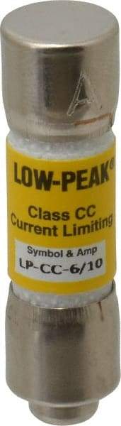 Cooper Bussmann - 150 VDC, 600 VAC, 0.6 Amp, Time Delay General Purpose Fuse - Fuse Holder Mount, 1-1/2" OAL, 20 at DC, 200 at AC (RMS) kA Rating, 13/32" Diam - A1 Tooling