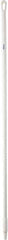 Vikan - 59 x 1-1/4" Fiberglass Squeegee Handle - European Threaded Connection, White - A1 Tooling