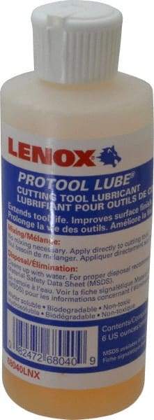 Lenox - Protool Lube, 6 oz Bottle Sawing Fluid - Synthetic, For Cutting, Drilling, Milling, Reaming, Tapping - A1 Tooling