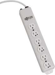 Tripp-Lite - 6 Outlets, 120 VAC15 Amps, 2' Cord, Power Outlet Strip - Keyhole, Tab Mount, 5-15 NEMA Configuration, 13.7" Strip - A1 Tooling