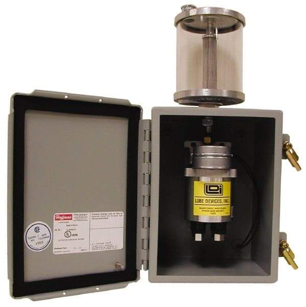 LDI Industries - 168 Cu. Inch Reservoir Capacity, 0.16 cc Output per Cycle, 6 Outlet Box-Mounted Central Lubrication System Air-Operated Pump - Grease, 1/8-27 Outlet Thread, NPTF - A1 Tooling