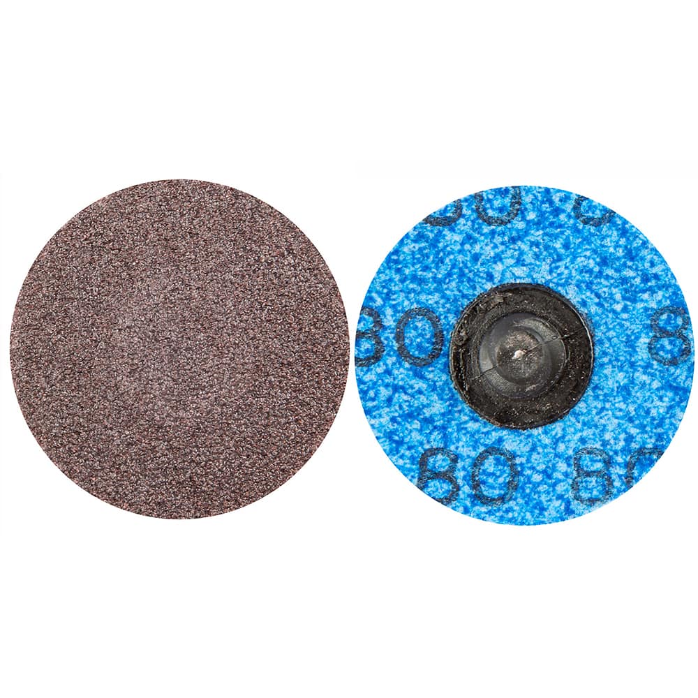 Quick-Change Disc: Speed-Lok TR, 1-1/2″ Disc Dia, 80 Grit, Aluminum Oxide, Coated Brown, Cloth Backed, 30,000 RPM