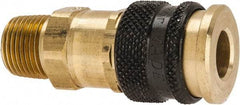 Parker - 1/2-14 Male NPTF Industrial Pneumatic Hose Coupler - Brass, 1/2" Body Diam - A1 Tooling