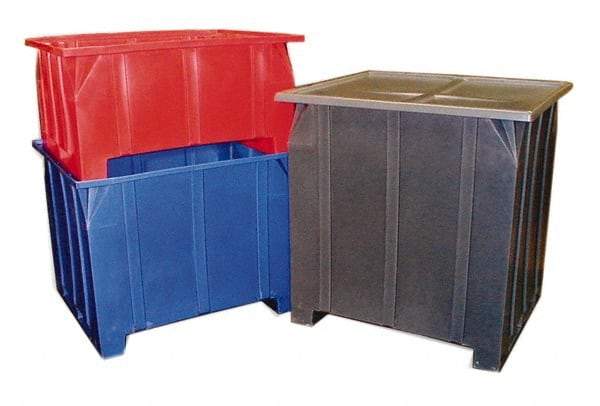 Bayhead Products - 47" Long x 42" Wide x 24" High Polyethylene Pallet Bulk Container Stackable, 4-Way Fork Entry - 800 Lb. Load Capacity - A1 Tooling