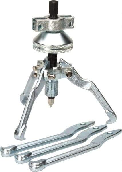 Proto - 5 Piece, 6 Ton Capacity, 7" Spread, Cone Puller Set - 3 Jaws, 6" Reach - A1 Tooling