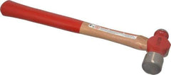 Proto - 1 Lb Head Ball Pein Hammer - Wood Handle with Red Laquer Grip, 14-1/2" OAL - A1 Tooling