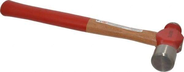 Proto - 2 Lb Head Ball Pein Hammer - Wood Handle with Red Laquer Grip, 15-7/8" OAL - A1 Tooling