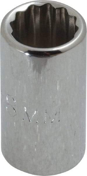 Proto - 1/4" Drive, Standard Hand Socket - 12 Points, 7/8" OAL, Chrome Finish - A1 Tooling