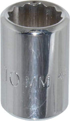 Proto - 1/4" Drive, Standard Hand Socket - 12 Points, 7/8" OAL, Chrome Finish - A1 Tooling