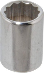 Proto - 1/4" Drive, Standard Hand Socket - 12 Points, 7/8" OAL, Chrome Finish - A1 Tooling