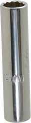 Proto - 1/4" Drive, Deep Hand Socket - 12 Points, 1-15/16" OAL, Chrome Vanadium, Chrome Finish - A1 Tooling