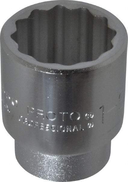 Proto - 1-9/16", 3/4" Drive, Standard Hand Socket - 12 Points, 2-5/8" OAL, Chrome Finish - A1 Tooling