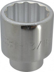 Proto - 1-13/16", 3/4" Drive, Standard Hand Socket - 12 Points, 2-29/32" OAL, Chrome Finish - A1 Tooling