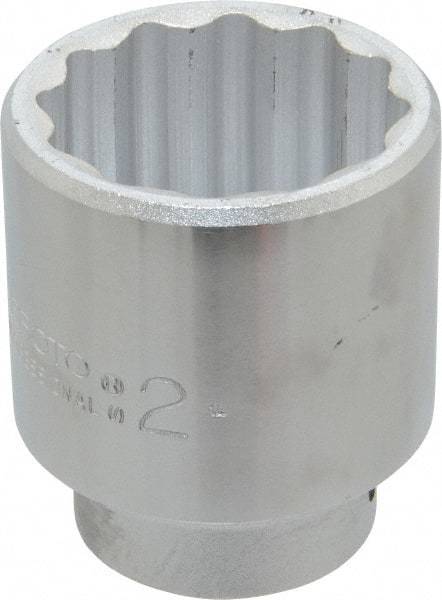 Proto - 2", 3/4" Drive, Standard Hand Socket - 12 Points, 3-7/64" OAL, Chrome Finish - A1 Tooling