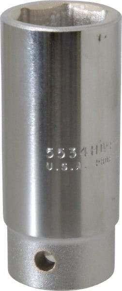 Proto - 1-1/16", 3/4" Drive, Deep Hand Socket - 6 Points, 3-1/2" OAL, Chrome Finish - A1 Tooling