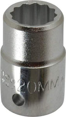 Proto - 3/4" Drive, Standard Hand Socket - 12 Points, 2" OAL, Chrome Finish - A1 Tooling