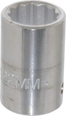 Proto - 3/4" Drive, Standard Hand Socket - 12 Points, 2" OAL, Chrome Finish - A1 Tooling