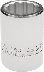 Proto - 3/4" Drive, Standard Hand Socket - 12 Points, 2" OAL, Chrome Finish - A1 Tooling